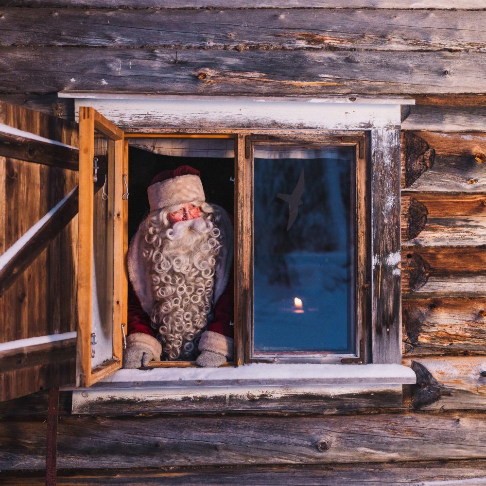 magic of lapland santa in cabin